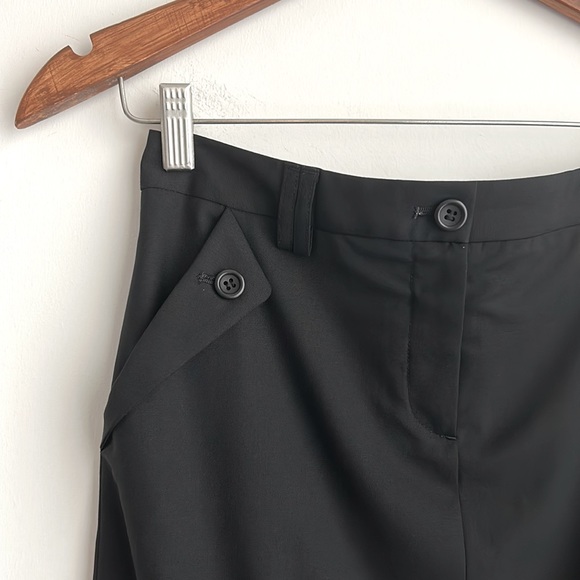 Theory Black Donna Tailor Wool Pencil Mini Skirt - Picture 3 of 11